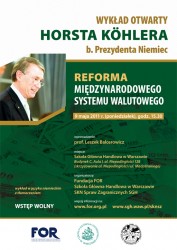9 maja zapraszamy na wykład otwarty b. prezydenta Niemiec Horsta Köhlera