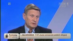 Prof. Leszek Balcerowicz: Mamy wiele do zrobienia przy uzdrowieniu finansów publicznych,  TVP1