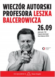 Wieczór autorski prof. Leszka Balcerowicza (26 września)