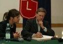 Leszek Balcerowicz i Beata Janowska - organizatorka spotkania