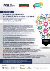 Konferencja - Innowacyjne metody nauczania ekonomii w szkołach